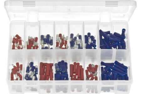 Assorted Box of Terminals Insulated - Red & Blue