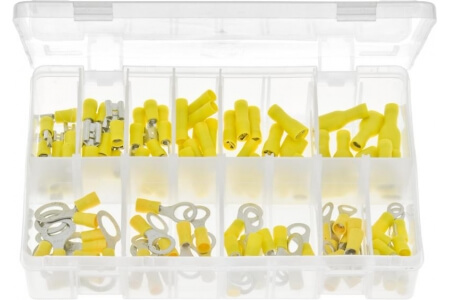 Assorted Box of Terminals Insulated - Yellow