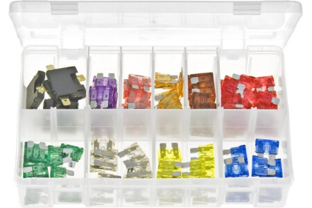 Assorted Box of LITTELFUSE ATOF® Blade Fuses with Fuse Holders