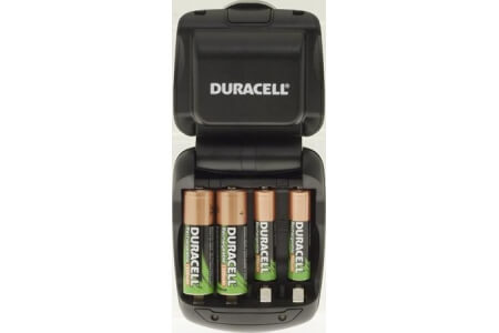 DURACELL '45 Minute' NiMH Charger 
with 2 x AA & 2 x AAAA 'Duralock' Batteries