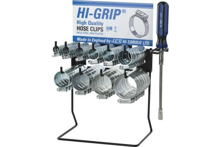 JCS 'Hi-Grip' Hose Clips Dispenser with 100 Clips