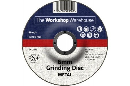 The Workshop Warehouse 6 mm Grinding Disc - Depressed Centre